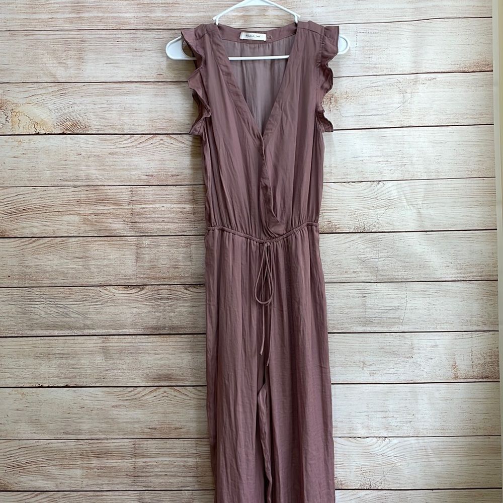 MUSTARD SEED JUMPSUIT IN SOFT AND FLOWY FABRIC